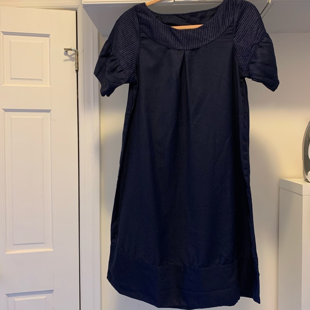 Navy blue shift dress